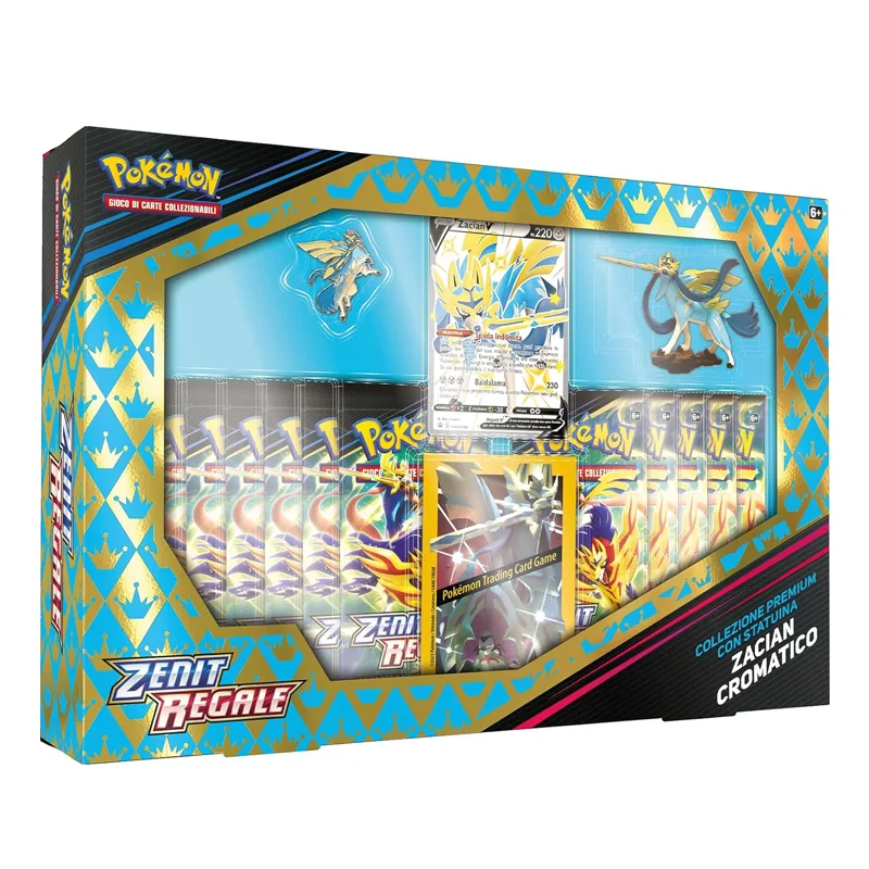 Pokémon Zenit Regale Collezione Premium con Statuina Zacian Cromatico [ITA]